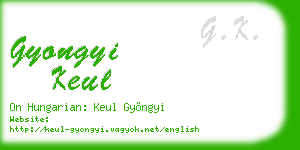 gyongyi keul business card